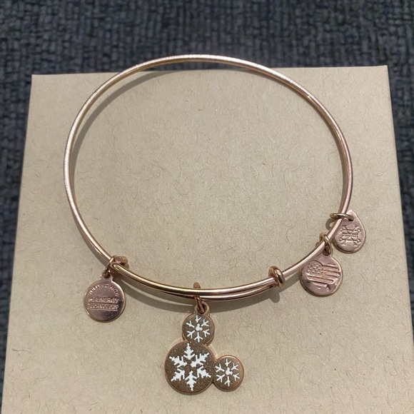Disney Alex and Ani Mickey Snowflake in Rose Gold - Picture 1 of 4